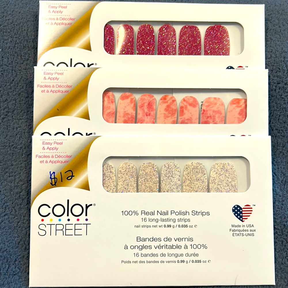 3 color street packs for $20! Free shipping! Includes retired sets.